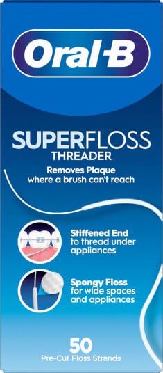 Oral-B SuperFloss Threader tanntråd 50 pcs. Oral-B SuperFloss Threader tanntråd 50 pcs.