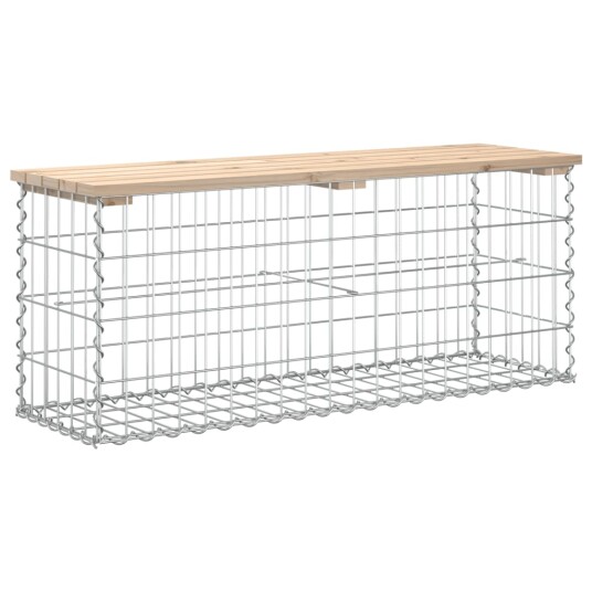 vidaXL Hagebenk gabiondesign 103x31,5x42 cm heltre furu vidaXL Hagebenk gabiondesign 103x31,5x42 cm heltre furu
