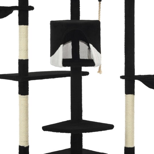 Vidaxl Kloretre Med Klorestolper I Sisal 203 cm Svart Og Hvit Vidaxl Kloretre Med Klorestolper I Sisal 203 cm Svart Og Hvit