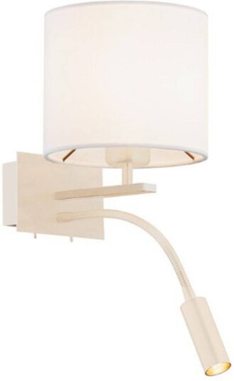 Argon Bilo vegglampe beige tekstil 2 lyskilder leselampe Argon Bilo vegglampe beige tekstil 2 lyskilder leselampe