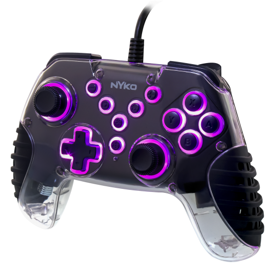 Nyko Airglow Kablet Kontroller for Nintendo Switch Svart/Lilla Nyko Airglow Kablet Kontroller for Nintendo Switch Svart/Lilla