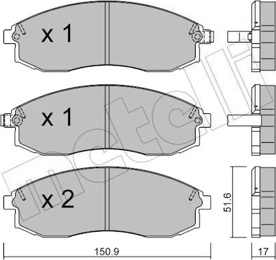 METELLI 22 0306 0 Bremseklosser