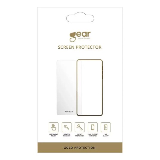 GEAR Skjermbeskytter iPhone 15 Herdet Glass 2.5D Case Friendly Gjennomsiktig