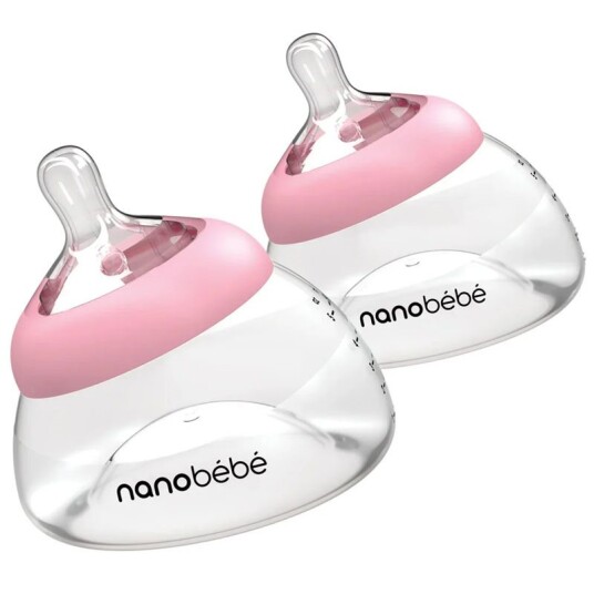 Nanobébé Brystmelkflaske Gen 2 Rosa 2 x 150 ml