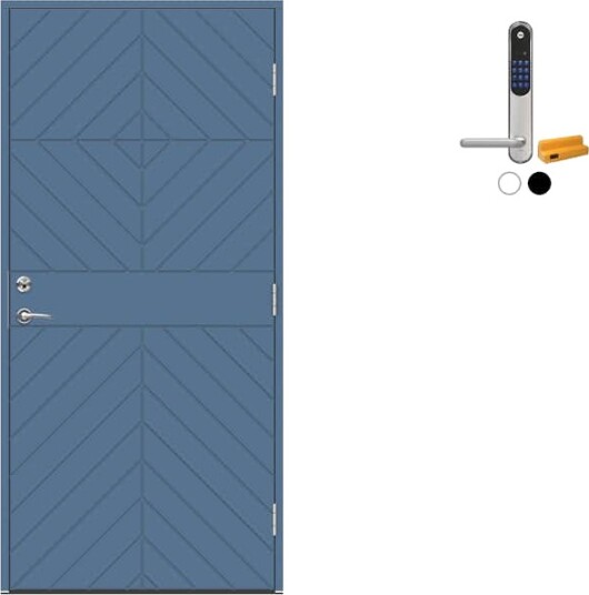 Ytterdør Swedoor Advance-Line Classic Grieg med Yale Doorman Classic Home