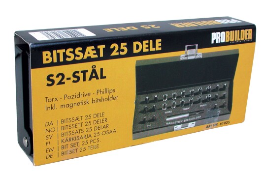 BITSSETT 25DEL S2 STÅL PROBUILDER
