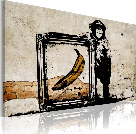 Bilde Inspired By Banksy Sepia 60x40 Artgeist sp. z o. o.