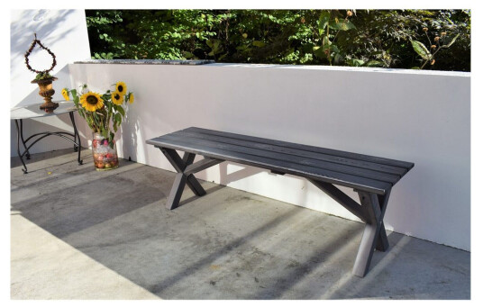 Utendørs Benk Scottsdale - Shabby Chic Grey 100 cm Utendørs Benk Scottsdale - Shabby Chic Grey 100 cm