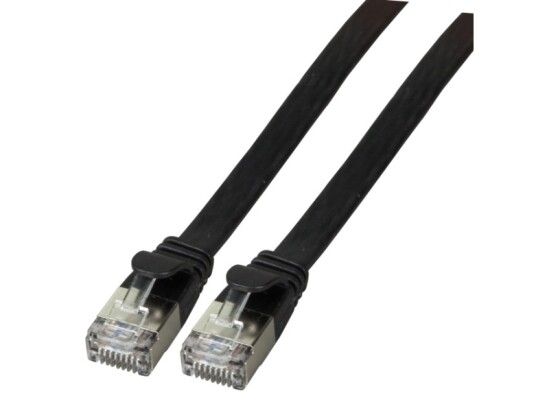 Produsent Efb Elektronik Rj45 Flat Patchkabel U/Ftp Cat.6A Pvc 0.15M Sort Den Parskjermede Cat.6A Rj45 Flat Patch Kabelen Sikrer Svært Gode Egenskaper For 10 Gigabit Ethernet Applikasjoner. Flat Patch Kabelen Imponerer Med Sin Flate Design Og E K5545SW.0,