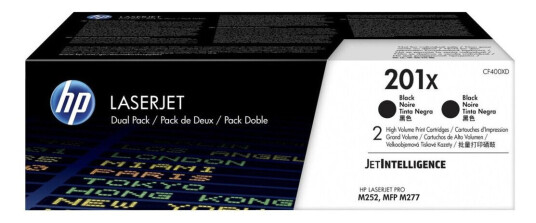 HP 201X BLACK TONER CARTRIDGE DUALPACK
