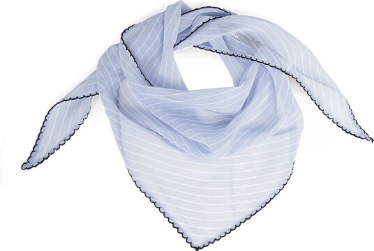 Gina Tricot Chiffon Triangle Scarf - Blue - ONE SIZE