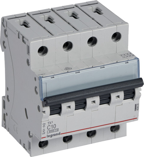 Legrand TX³ MCB automatsikring C10 4P 4M 6/6kA
