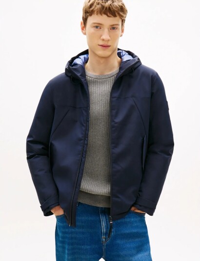 Tommy Hilfiger Tech Hooded Short Padded Jacket Navy XL Tommy Hilfiger Tech Hooded Short Padded Jacket Navy XL