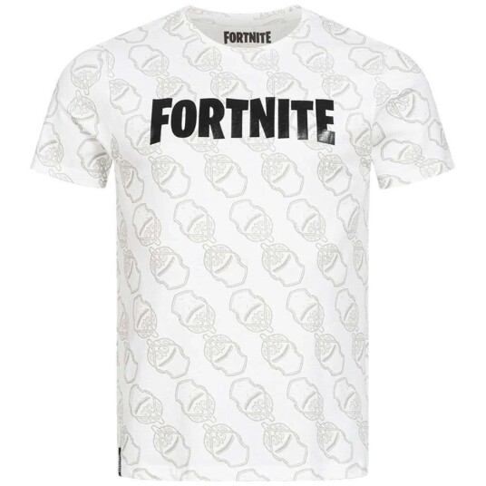 Fortnite T skjorte Logo L Voksen hvit/sort Fortnite T skjorte Logo L Voksen hvit/sort
