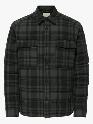 Only & Sons Gudmund Check Shacket Sort S
