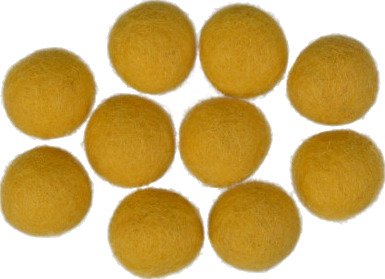 Creafelting Filtkuler 20 mm mørk gul Y4 10 stk.