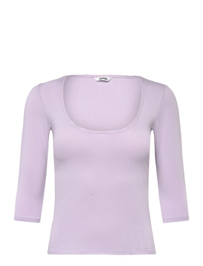 Monki 3/4 Sleeve Top Purple L