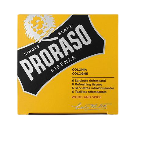 Proraso Beard Wipes Wood & Spice 6pcs