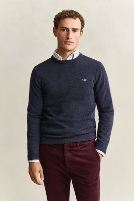 Gant Superfine Lambswool C Neck DARK NAVY MELANGE XXL Gant Superfine Lambswool C Neck DARK NAVY MELANGE XXL