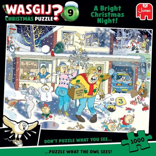 Wasgij Christmas 9 Puslespill   1000 brikker   En lys julenatt