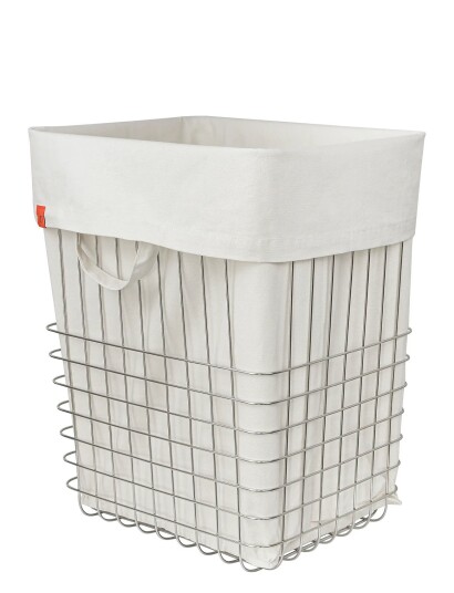 Mette Ditmer Store-It Basket With Canvas Bag, Large - Silver - 32X 40X 50CM