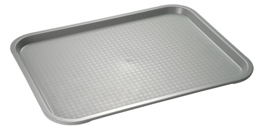 APS Fast Food brikke; 27x35x2 cm LxBxH; Grå; Rektangulær