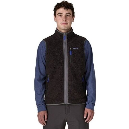 Patagonia M's Retro Pile Vest Black W/Forge Grey