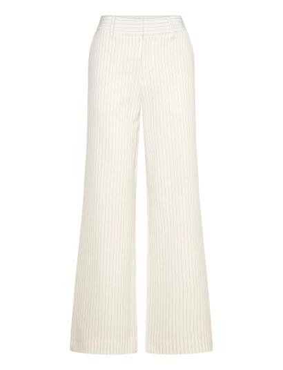 Gestuz Joellegz Mel. Pinstripe Mw Pants - White - 42 Gestuz Joellegz Mel. Pinstripe Mw Pants - White - 42