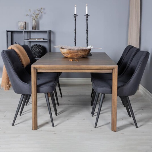 Venture Home Spisegruppe Venture Home Slider med 6 Velvet Deluxe Stoler GR20679