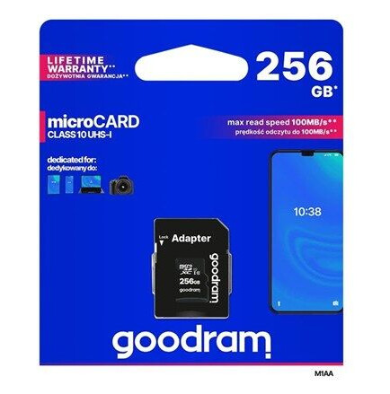 GOODRAM memory card Micro SDXC 256GB Class 10 UHS-