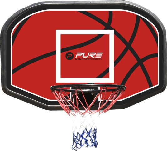 Pure2Improve Basketball Backboard, basketballkurv STD BLACK