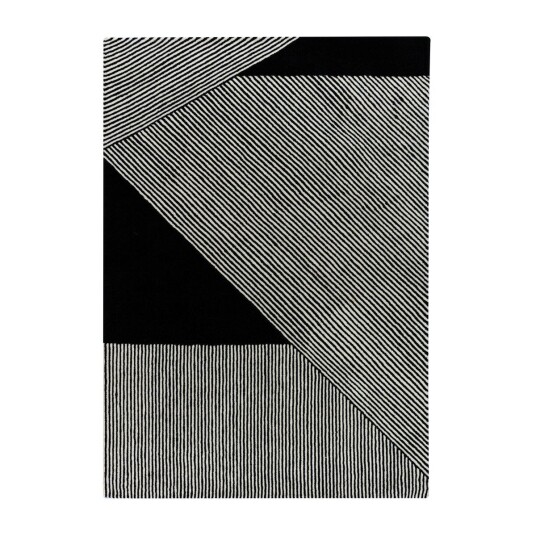 NJRD Stripes ullteppe svart 170x240 cm