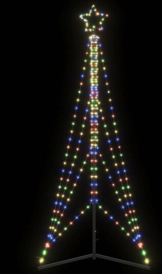 LED juletre 483 LEDs Fargerike 240 cm