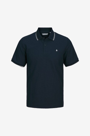 Jack & Jones Plus Pologenser jjeAustin Polo SS Noos Pls Blå