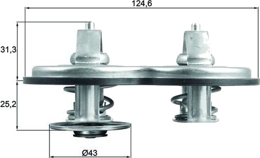 Termostat, kjølemiddel MAHLE TX 141 83
