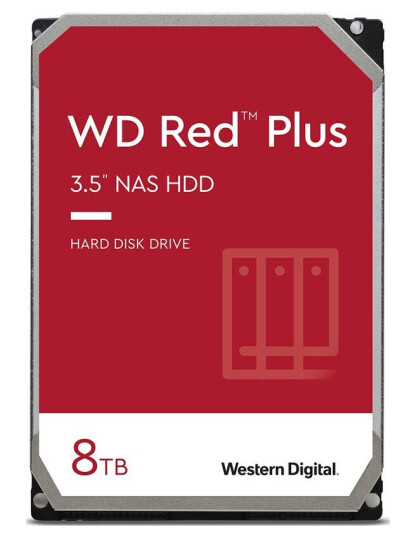 WD Red Plus WD80EFPX - harddisk - 8 TB - SATA 6Gb/s WD Red Plus WD80EFPX - harddisk - 8 TB - SATA 6Gb/s
