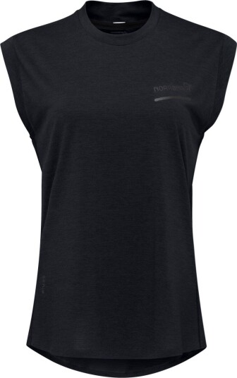 Norrøna Women's Senja Equaliser Sleeveless T-Shirt Caviar M, Caviar