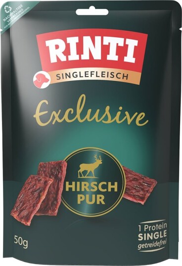 Rinti Single Meat Exclusive Snack Hjortevilt Pure 3 X 50 G