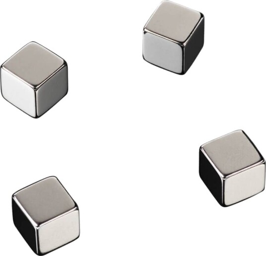 Super Stærke Magneter Kube Stål 1X1x1 Cm 4 Stk.