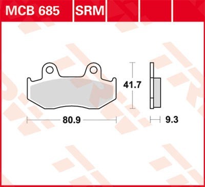 Bremseklosser sett TRW MCB685SRM