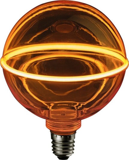 Unison O LED Designpære Gull 130mm E27 4W 1800K Dimbar