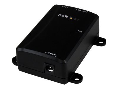 Startech.Com 1 Port Gigabit Midspan - Poe+ Injector - 802.3At And 802.3Af - Wall-Mountable Power Over Ethernet Injector Adapter (Poeinj1gw) - Strøminjektor - 30 Watt