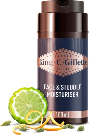 King C. Gillette Fuktighetskrem for Ansikt og Skjeggstubb 100 ml
