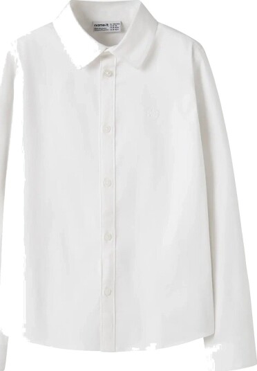 name it Nkmrefrik Ls Shirt BRIGHT WHITE 146-152