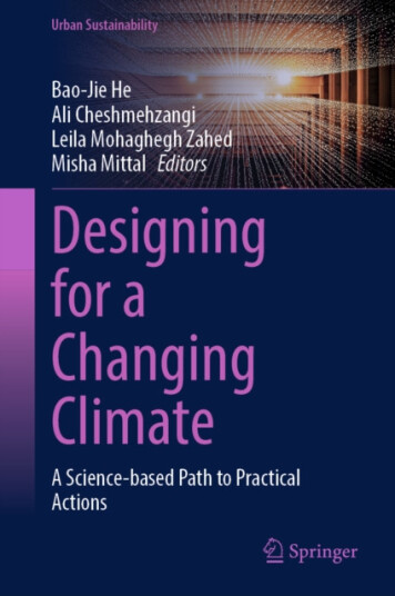 Designing for a Changing Climate A Sciencebased Path to Practical Actions