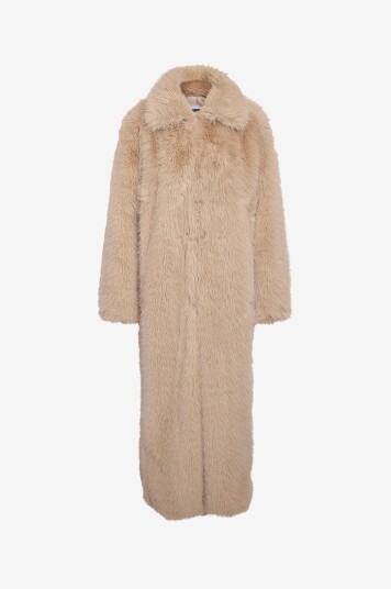 Noisy May Frakk av juksepels nmEvie Fur X long Coat Grå Noisy May Frakk av juksepels nmEvie Fur X long Coat Grå