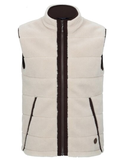 WoolLand Nusfjord Fleece Vest Herre Sheep With Brown M WoolLand Nusfjord Fleece Vest Herre Sheep With Brown M