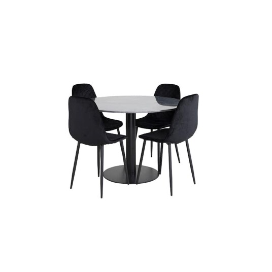 Venture Home Spisegruppe Venture Home Estelle med 4 Phoi Stoler Fløyel GR20503
