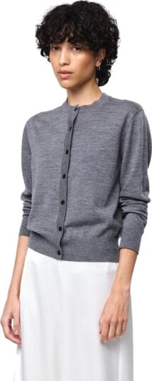 Julie Josephine Lilja merino cardigan M grå dame