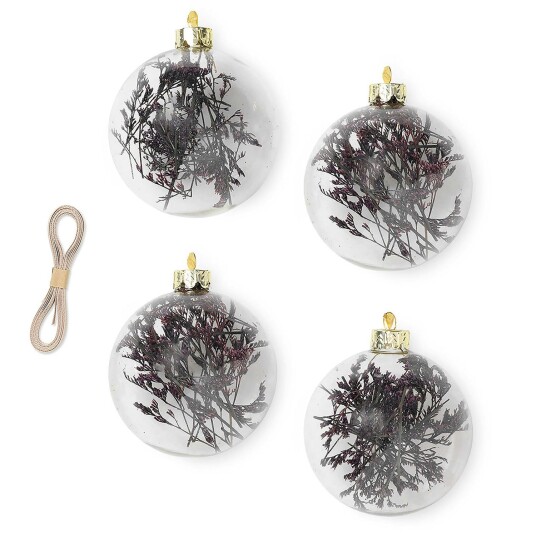 Ferm Living Flora Julekuler Ø8 cm Medium 4 pk Lilla Ferm Living Flora Julekuler Ø8 cm Medium 4 pk Lilla